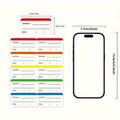 200 Colorful Refrigerator Label Stickers - Food Storage, Removable, Meal Labels