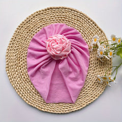 Baby Girls Flower Decor Turban Soft Hair Wrap Headband