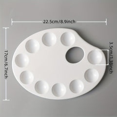 Eco-Friendly Plastic Reusable Painting Palette for Various Paint Types