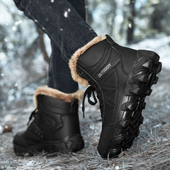 Men's Waterproof Warm Fleece Snow Boots Hiking Boots