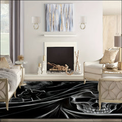 Halloween Skull Area Rug Anti Slip Washable Crown Home Bedroom
