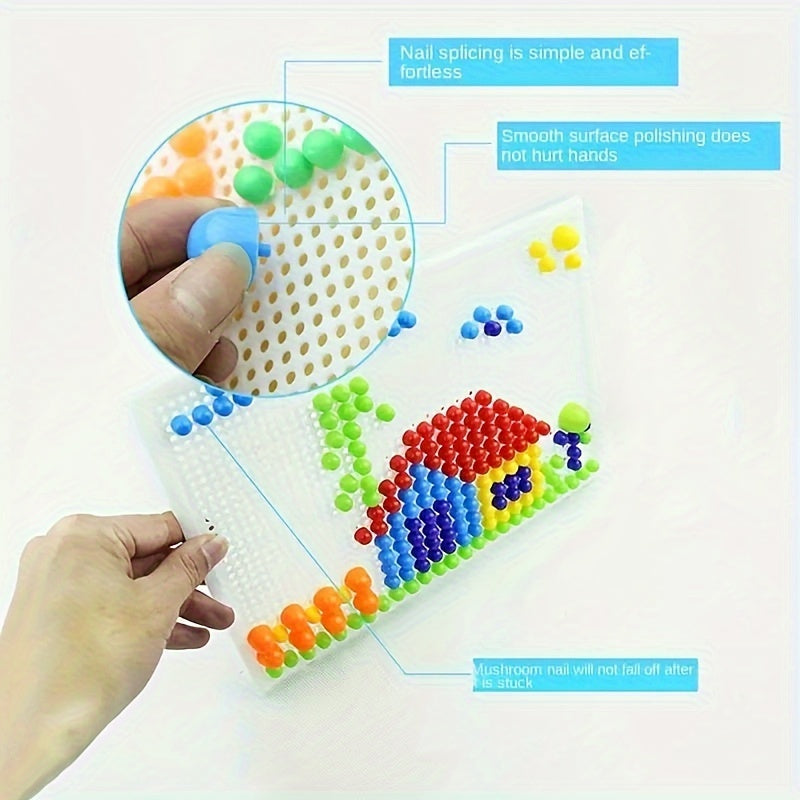 Plastic Mushroom Nail Building Blocks Educational Toys