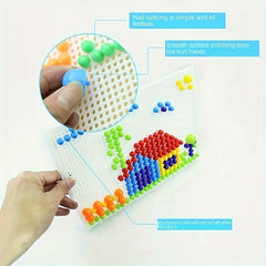 Plastic Mushroom Nail Building Blocks Educational Toys