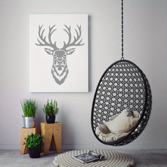 Forest Deer Stencil 11.8 Inches - Reusable Decorative Drawing Template