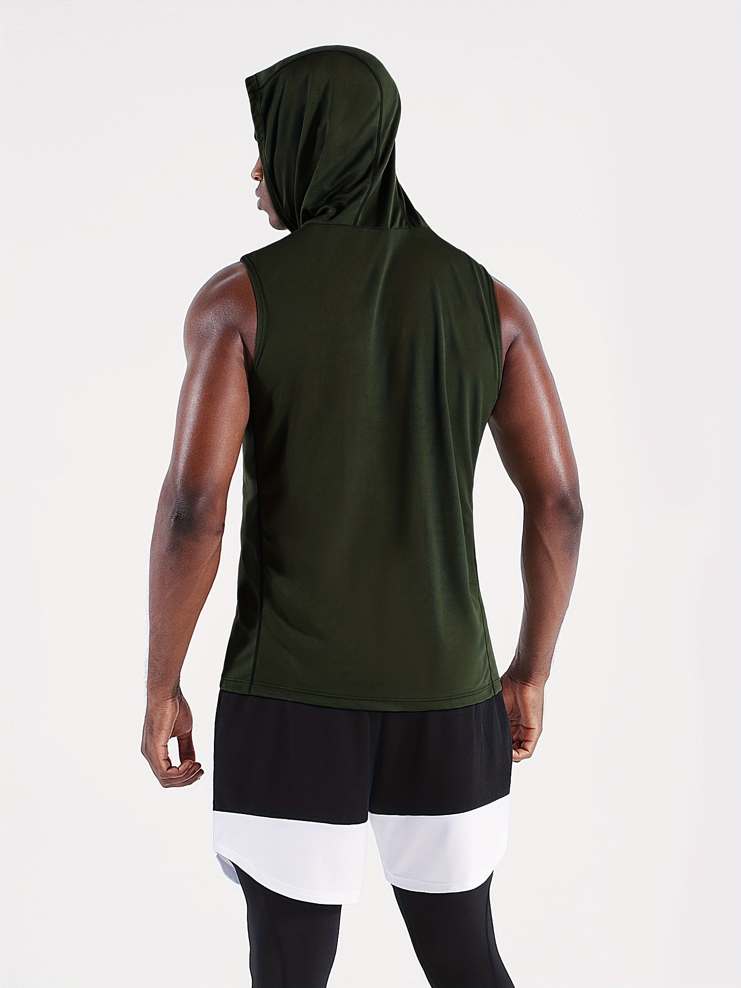Men's Summer Vest Outdoor Running Hooded Sportswear