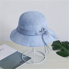 Mesh Breathable Solid Bucket Hat Adjustable Travel Beach Hats