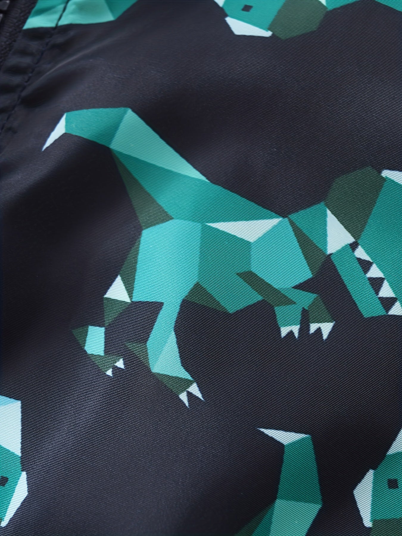Toddler Boys Dinosaur Print Hooded Windbreaker Jacket