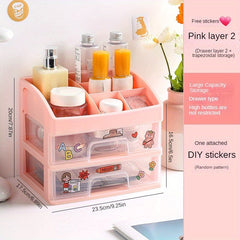 Transparent Cosmetic Storage Box Drawer Lipstick Organizer