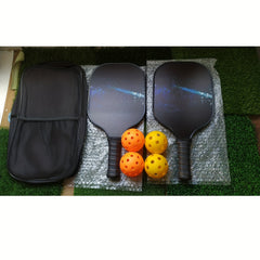 Fiberglass & Carbon Fiber Pickleball Set, 2 Rackets, 4 Balls, 1 Bag