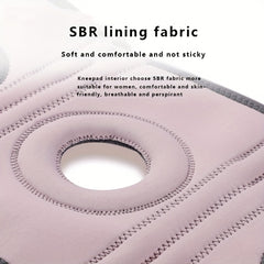Knee Pad with Soft Silicone Openings for Patella Stabilization