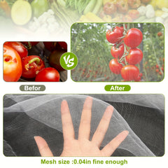 2pcs 10x20FT Garden Netting Mosquito Netting Plant Covers Insect Bird Protection