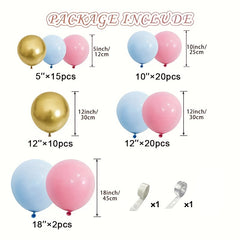 142pcs Gender Reveal Balloon Arch Kit Pink Metal Balloons Party Supplies