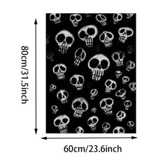 Gothic Skull Print Floor Mat, Non Slip Bathroom Kitchen Mat