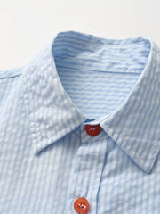 Baby Boys Gentleman Suit Shirt w/ Bowtie & Suspender