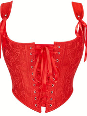 Lace Up Body Shaper Corset Zip Tank Tummy Control