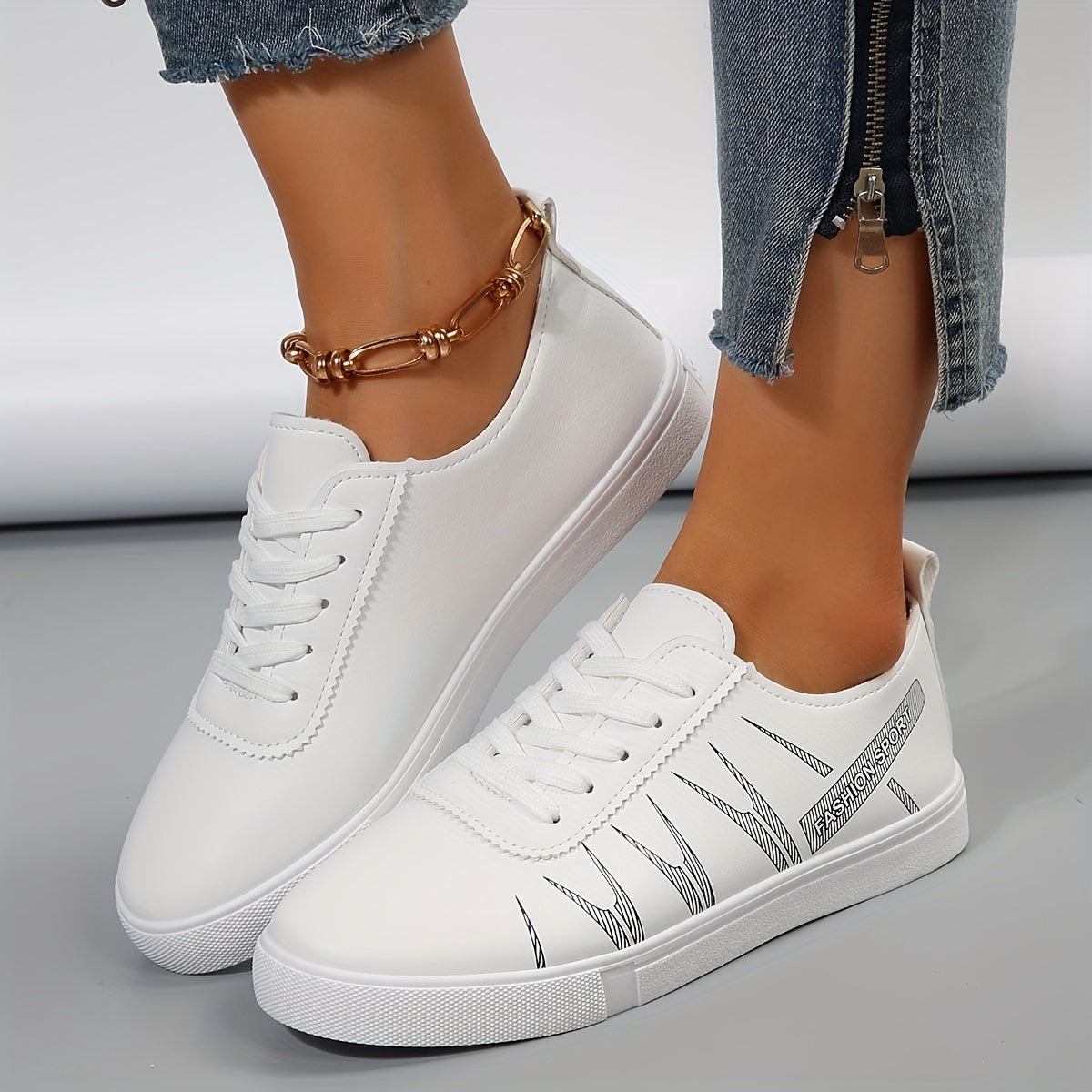 Women's Lace up Low Sneakers Lightweight Outdoor Flats