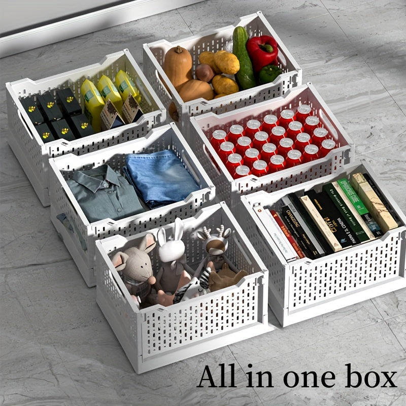 1pc Snack Storage Box Organization Basket Plastic Desk Desktop Storage Box