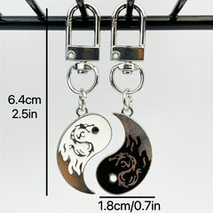Tai Chi Pendant Keychain Set, Creative Decoration for Keys, Backpacks, Wallets