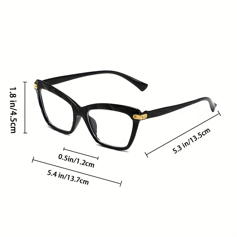 Cat Eye Anti Light Glasses For Women Men Students Jelly Frame
