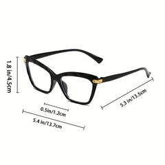 Cat Eye Anti Light Glasses For Women Men Students Jelly Frame