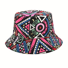 Geometric Abstract Print Fisherman Hat Men's Spring And Summer