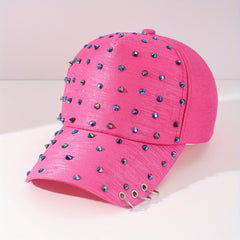 3 Ring Diamond Decoration Sun Hat Baseball Cap For Couple