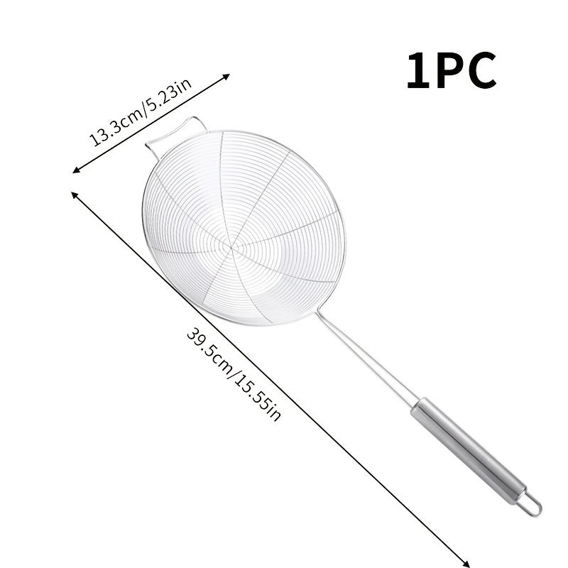 Stainless Steel Skimmer Ladle For Cooking And Frying Dumpling Spoon