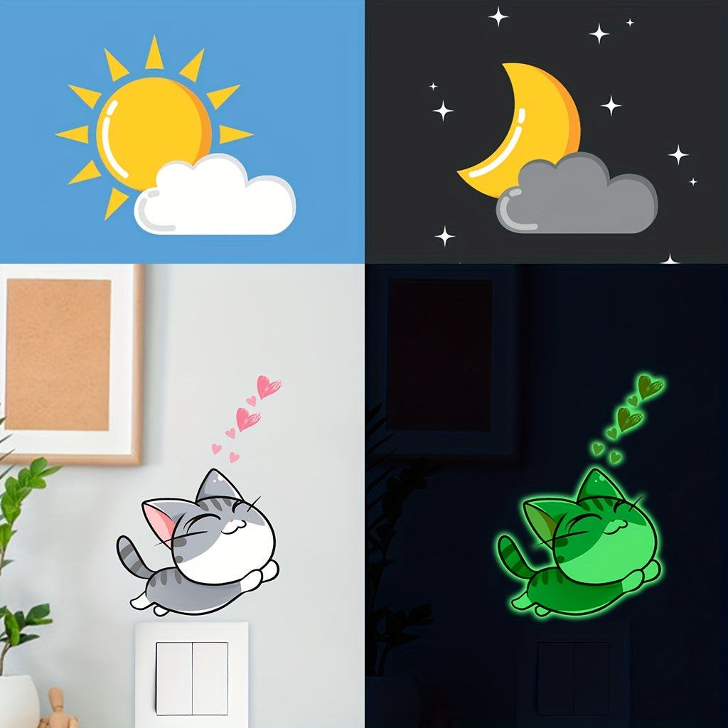 Luminous Cat Switch Sticker PVC Decoration Sticker