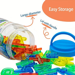 GAIKER Portable Teaching Aids Set Large Colorful Alphabet Numbers Shapes