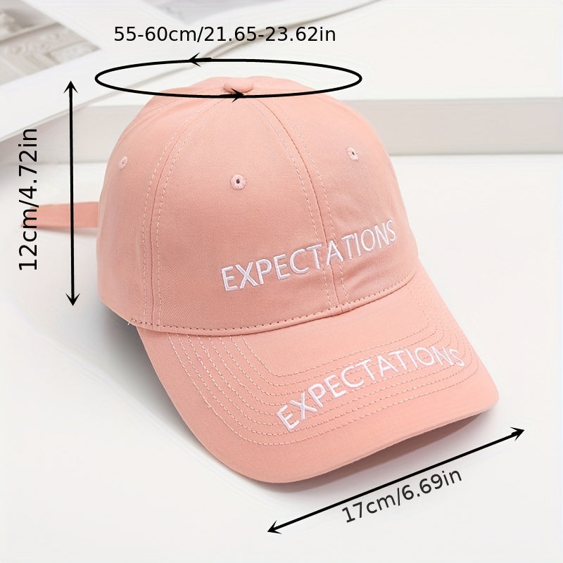 Letter Embroidery Baseball Cap Candy Sun Hat Adjustable