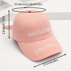 Letter Embroidery Baseball Cap Candy Sun Hat Adjustable