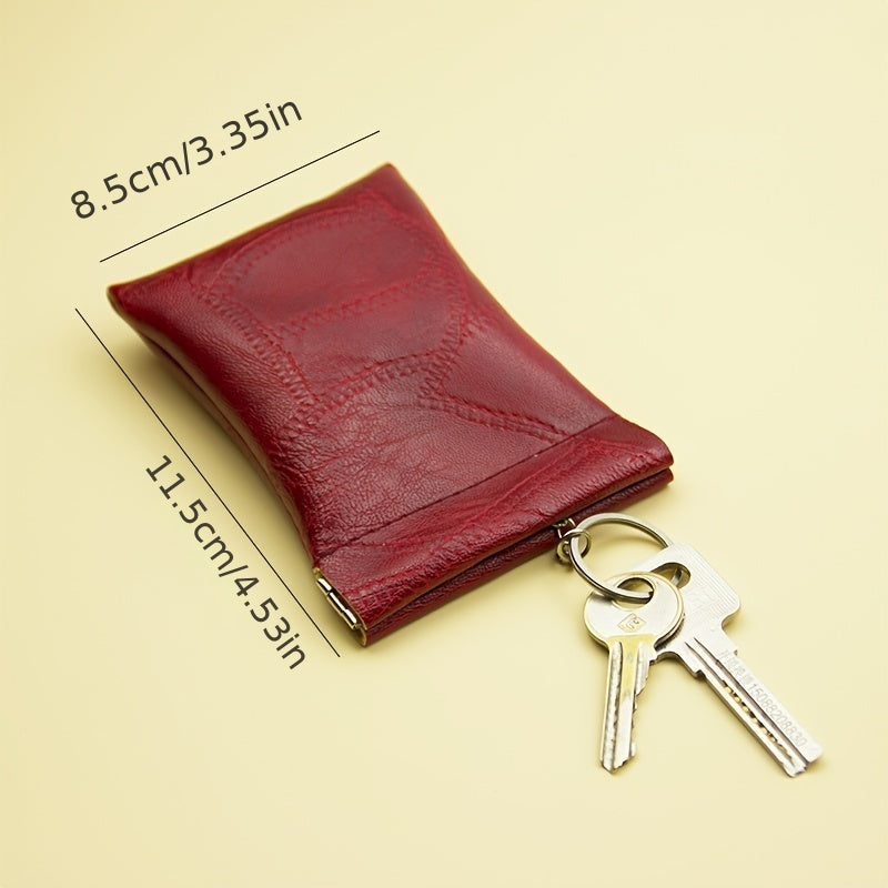 Leather Key Holder Wallet Keyring Coin Purse For Women Men