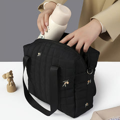 Embroidered Butterfly Diaper Bag with Multiple Compartments