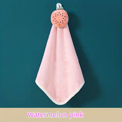 Cartoon Fruit Handkerchief Set with Ring - High Soft Coral Velvet Towels