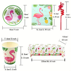 Flamingo Party Supplies Set Tropical Decorations For Birthday Favors