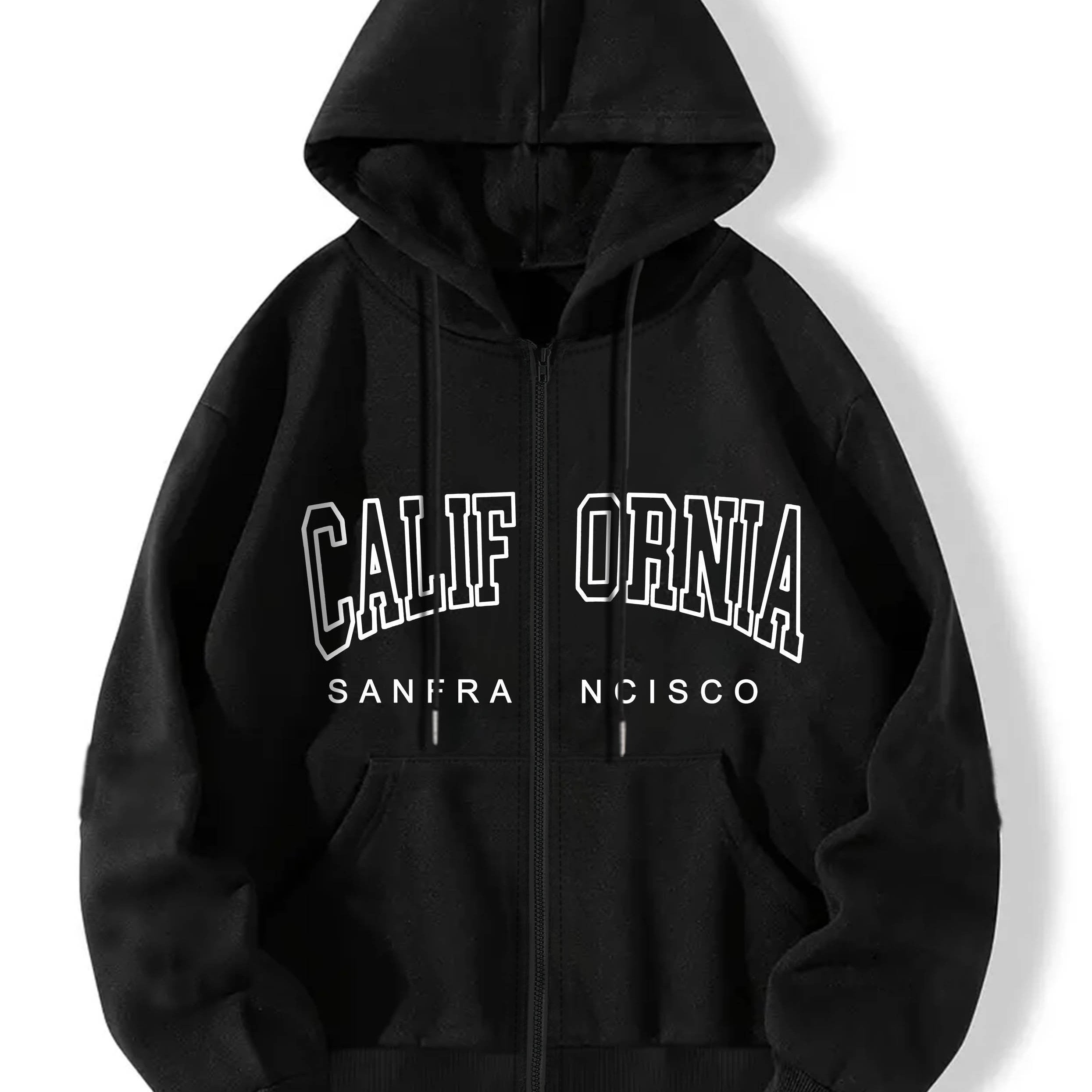 Letter Graphic Hooded Sports Sweatshirt for Women