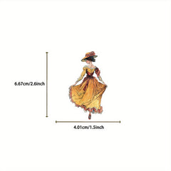 50pcs Vintage Medieval Court Dress Stickers for DIY Craft