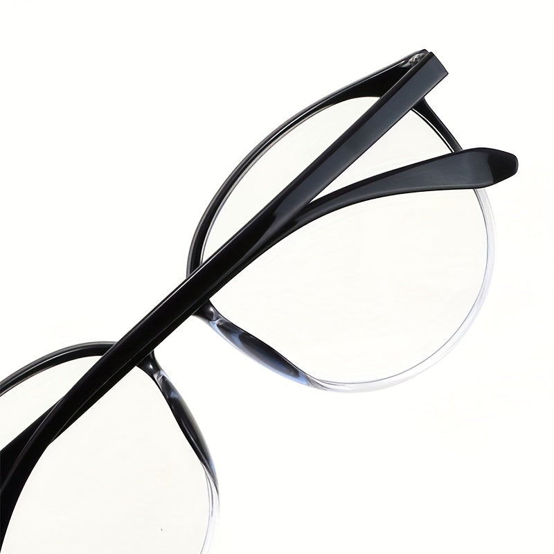 Anti Blue Light Glasses Large Round Frame Phone Computer Glasses with Case