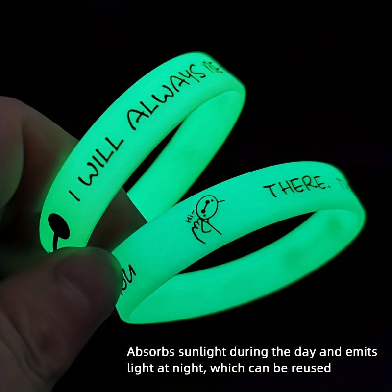 Night Glow Silicone Bracelet Rubber Wrist Band