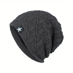 Men's Winter Thickened Solid Knitted Woolen Hat