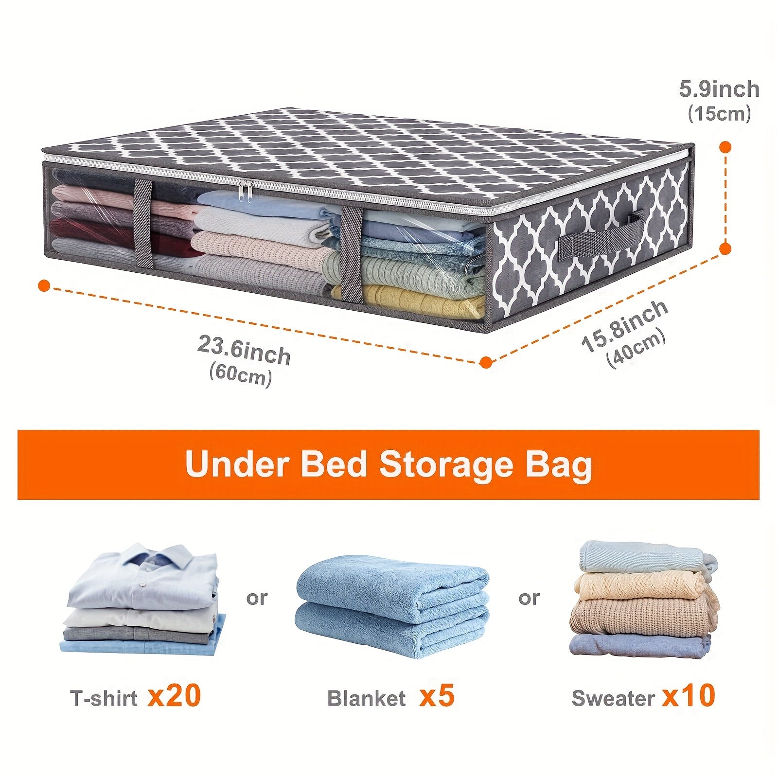 4-Pack Storage Bag Under the Bed Room Decor Home Decor Kitchen Accessories