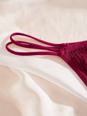 5pcs Cut Out Thongs Low Waist Panties Women's Lingerie