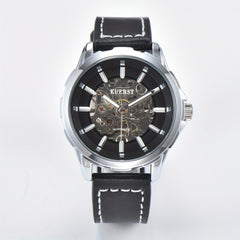 KUERST Teenager's Watch Men's Automatic Mechanical Watch Classic Hollow Luminous