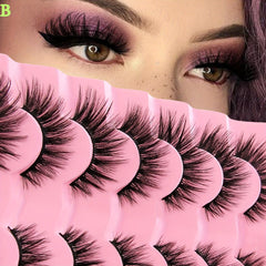7 Pairs Fluffy Fox Eye False Eyelashes for Dramatic Look