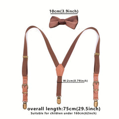 Children's Y-Shaped Suspenders & Bowtie Set