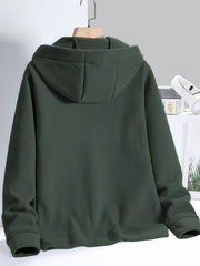 Hooded Drawstring Jacket with Zipper Pocket