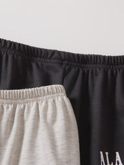 3pcs Girls Letter Print Jogger Sweatpants