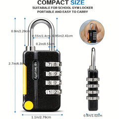4 Digit Waterproof Outdoor Padlock for School Lockers & Cabinets