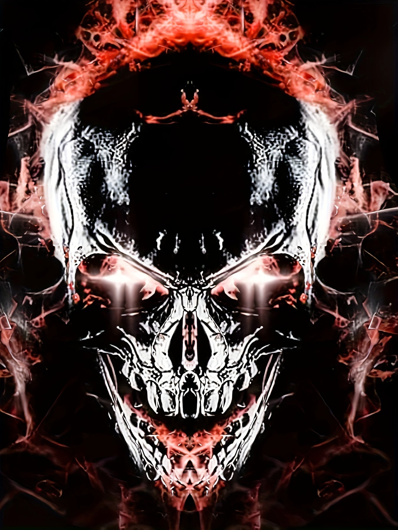 Skull 3D Pattern Print Men's Short Sleeve T-shirt Graphic Tee