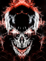 Skull 3D Pattern Print Men's Short Sleeve T-shirt Graphic Tee
